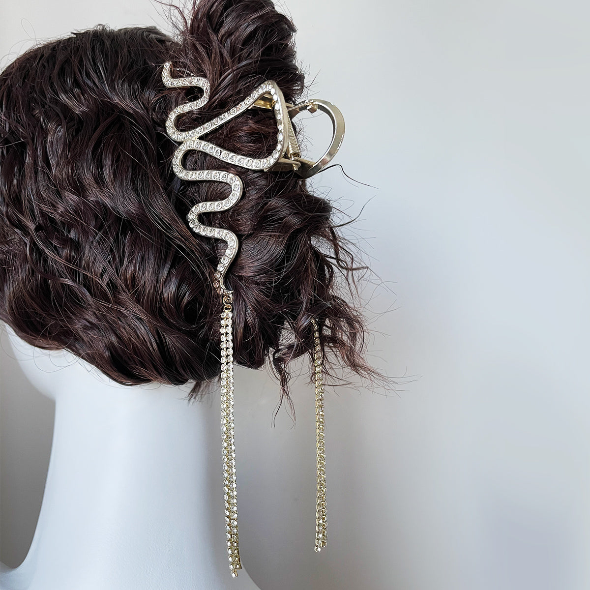 High-grade Rhinestone Wave Tassel Hair Clip【varieties】